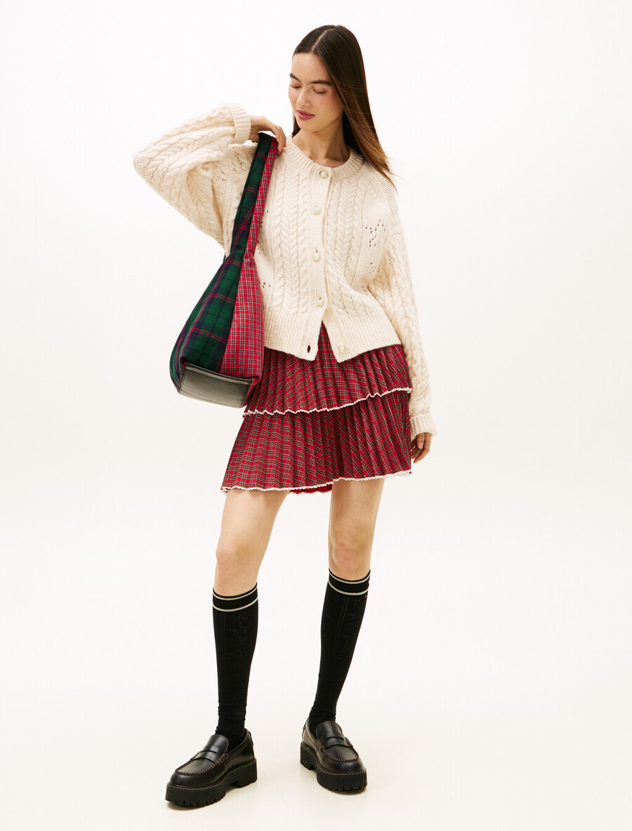 tommy girl zopfstrickjacke