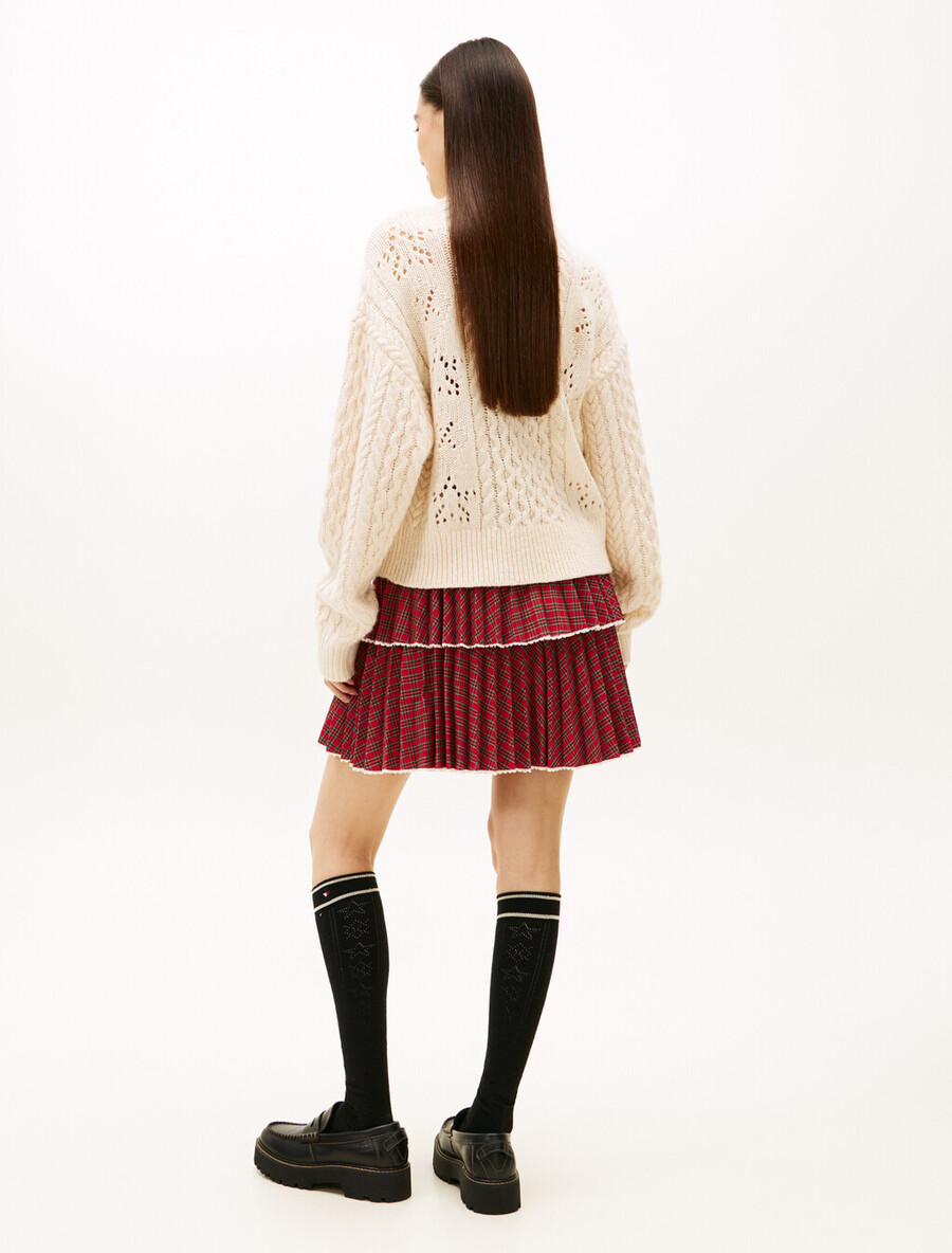 tommy girl zopfstrickjacke
