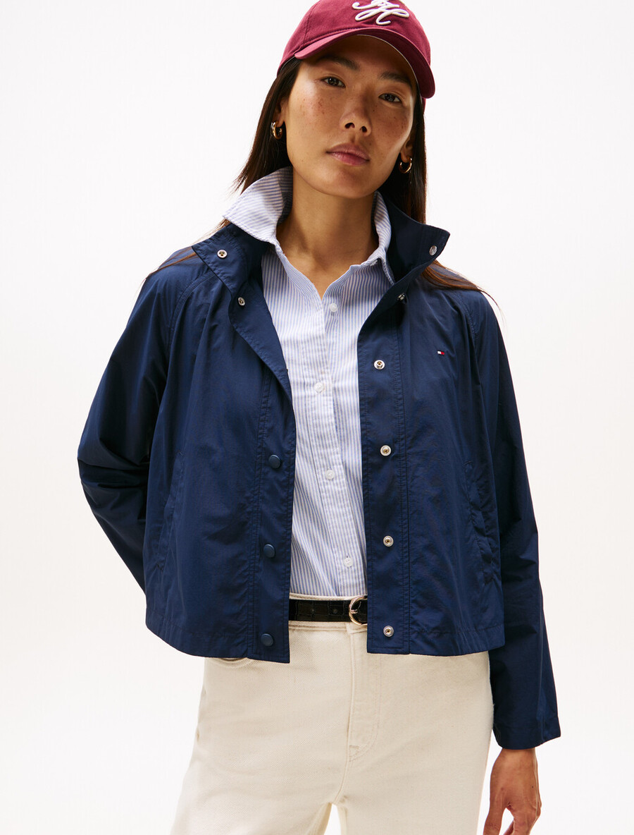 kurze nylon-windjacke