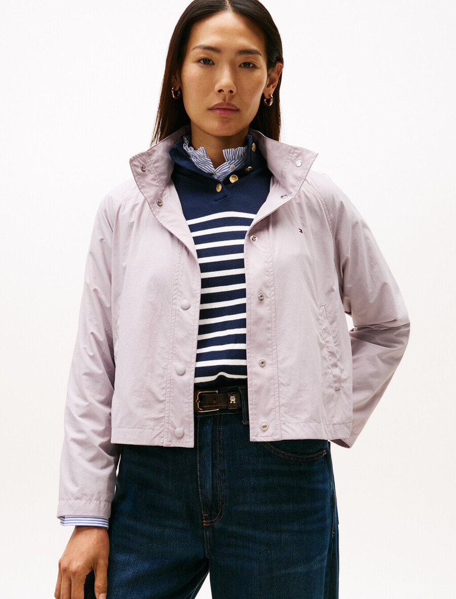 kurze nylon-windjacke