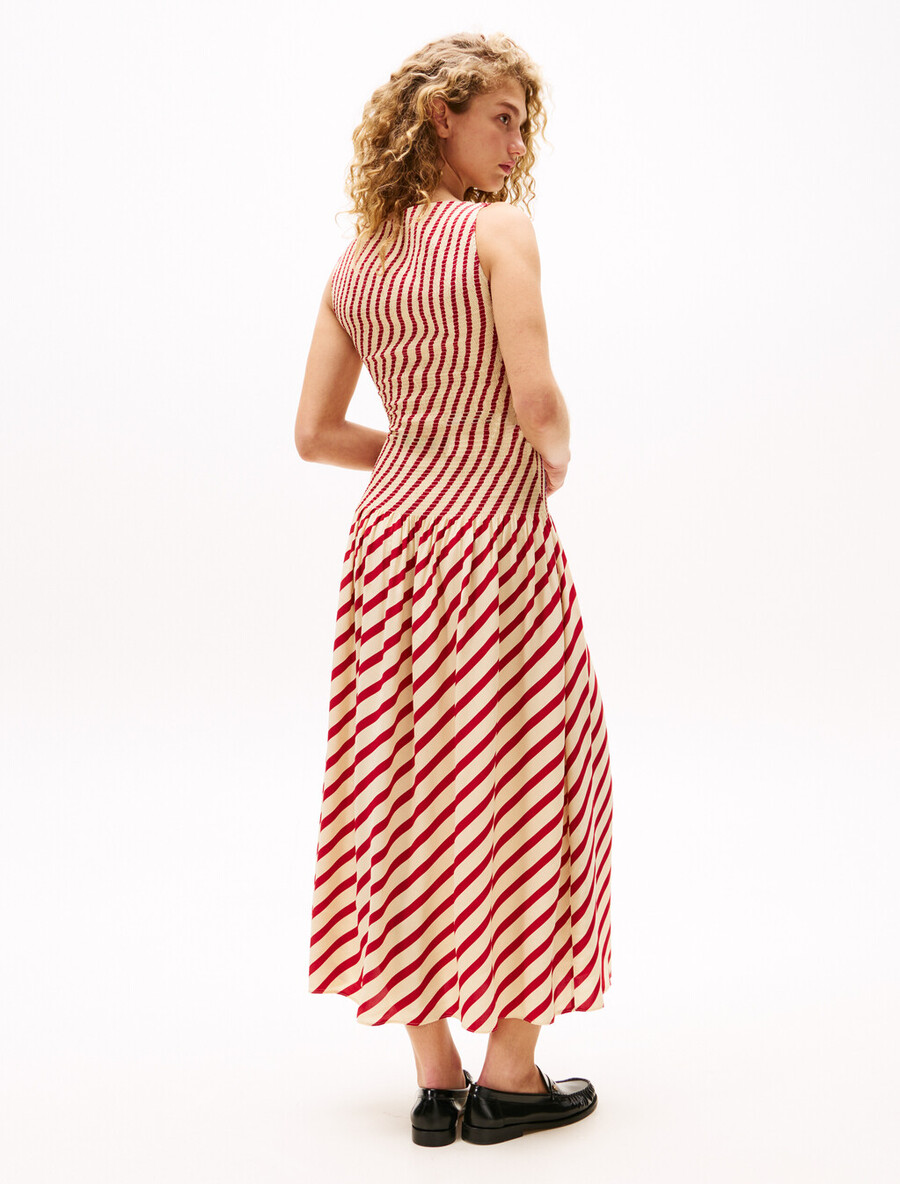 das sofia capsule stripe maxikleid