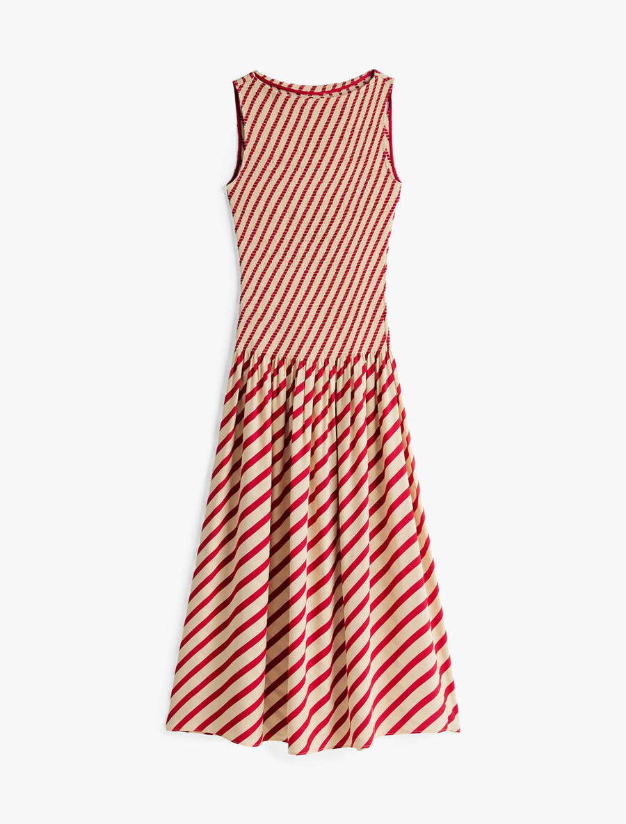 das sofia capsule stripe maxikleid