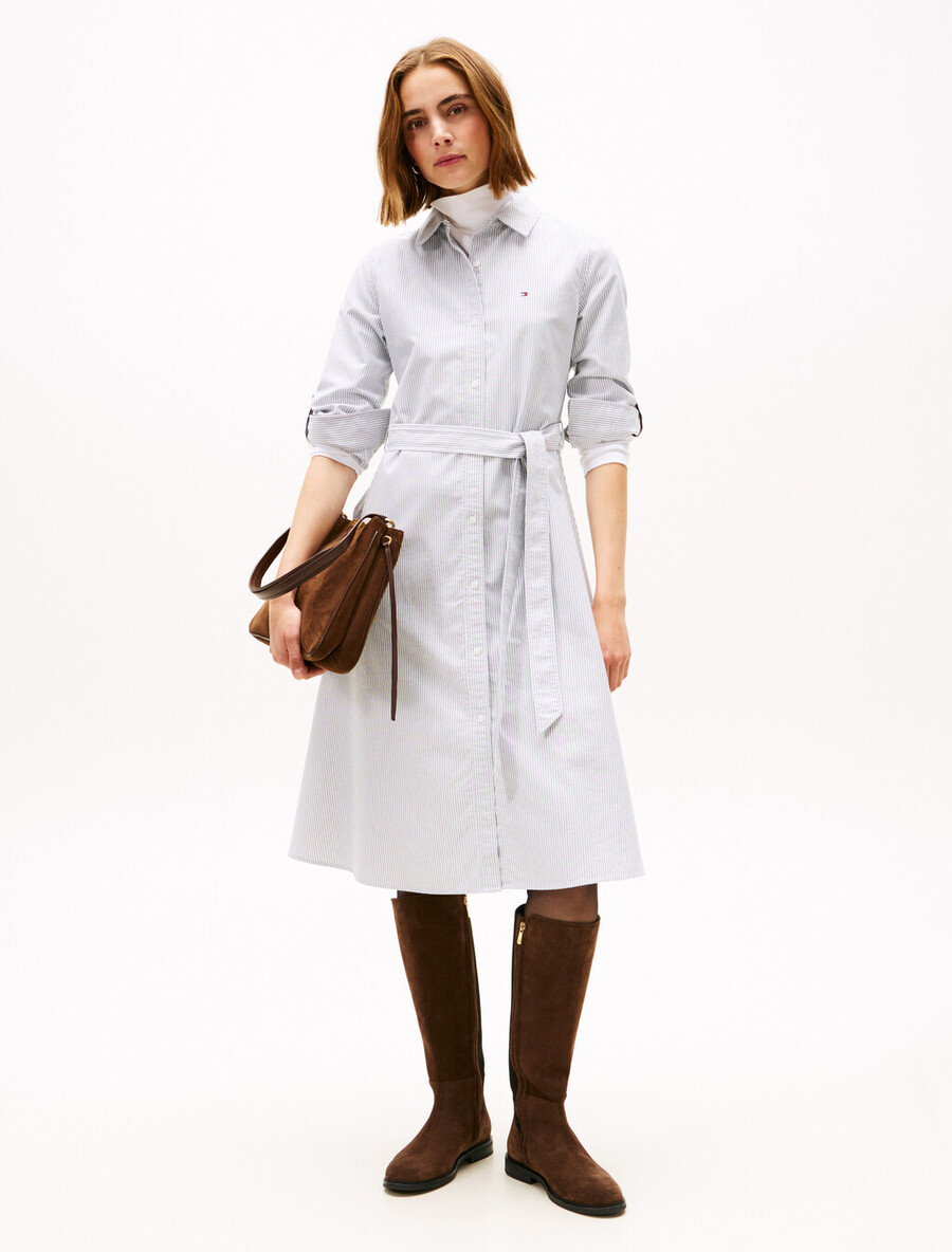 oxford-kleid in asiatischer passform