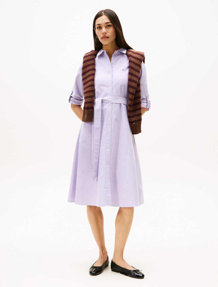 oxford-kleid in asiatischer passform