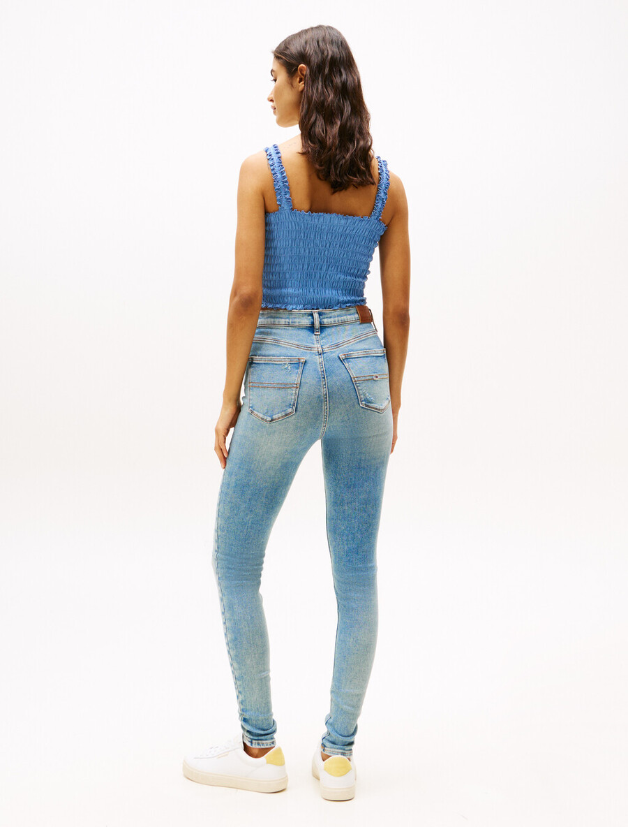 nora distressed mid rise skinny jeans