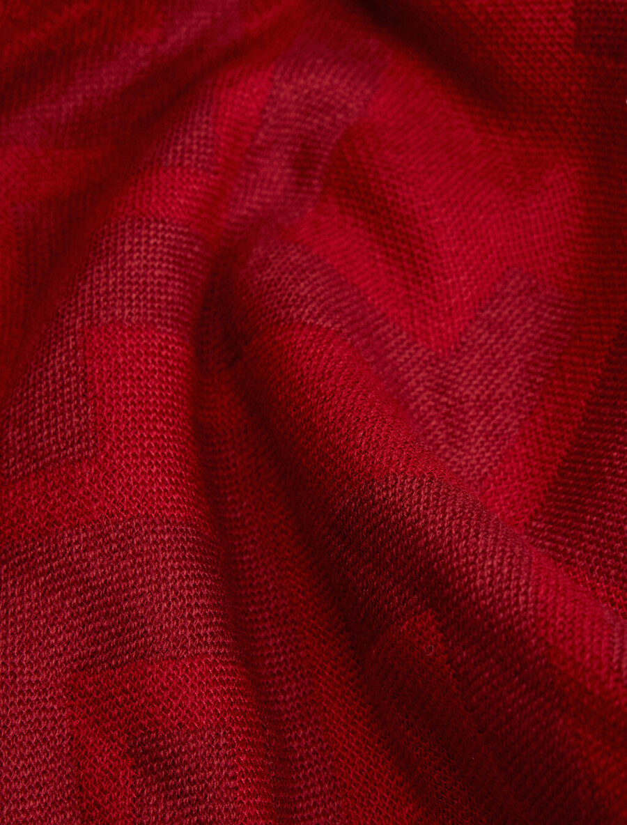 th monogramm-jacquard-schal aus wolle