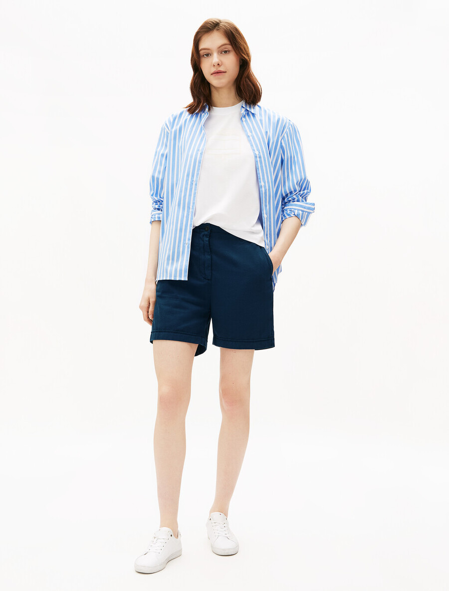 chino-shorts aus baumwollmischgewebe