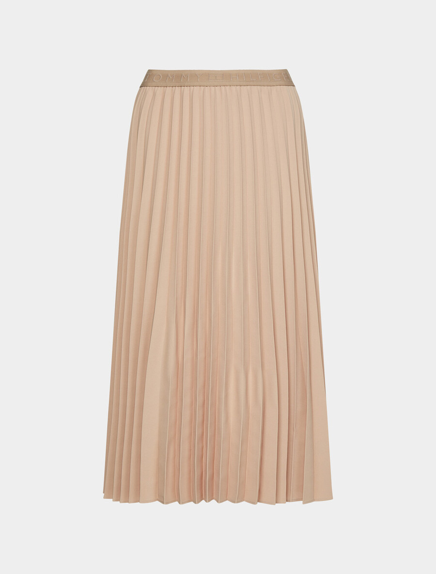 twill midi-faltenrock