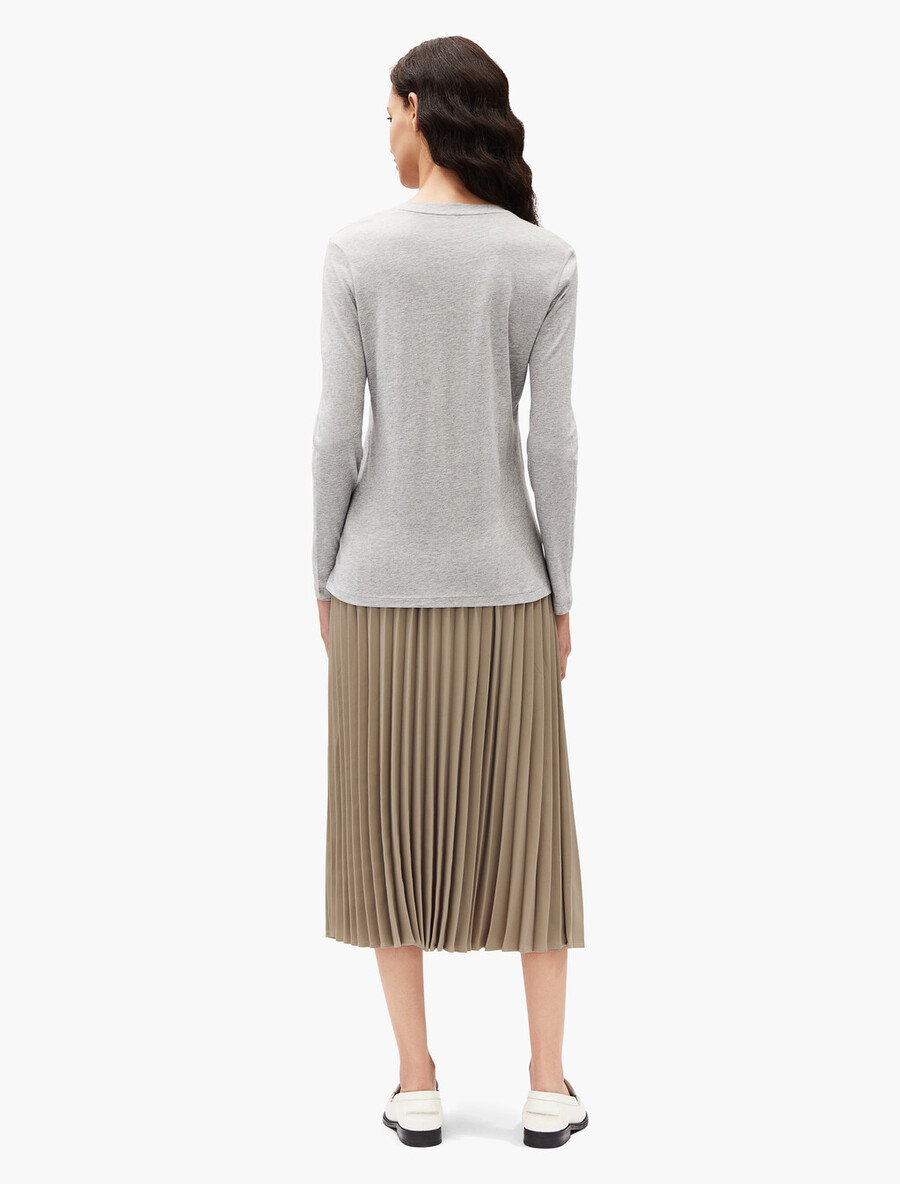 twill midi-faltenrock