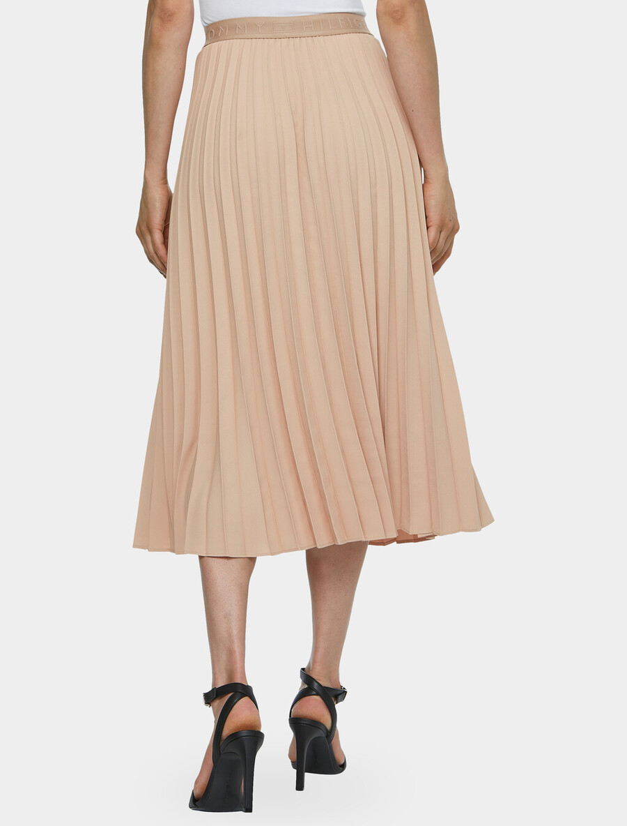 twill midi-faltenrock