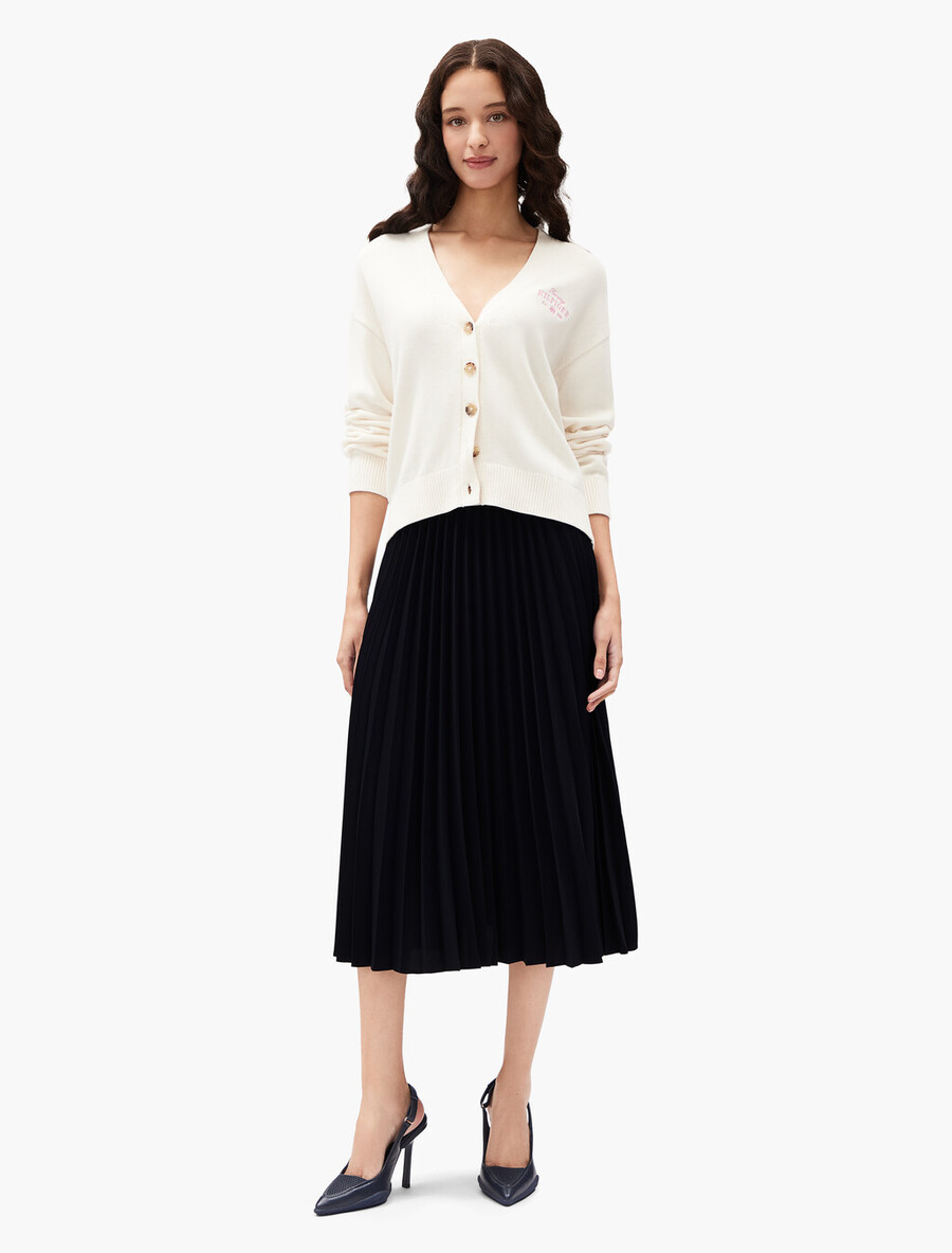 twill midi-faltenrock