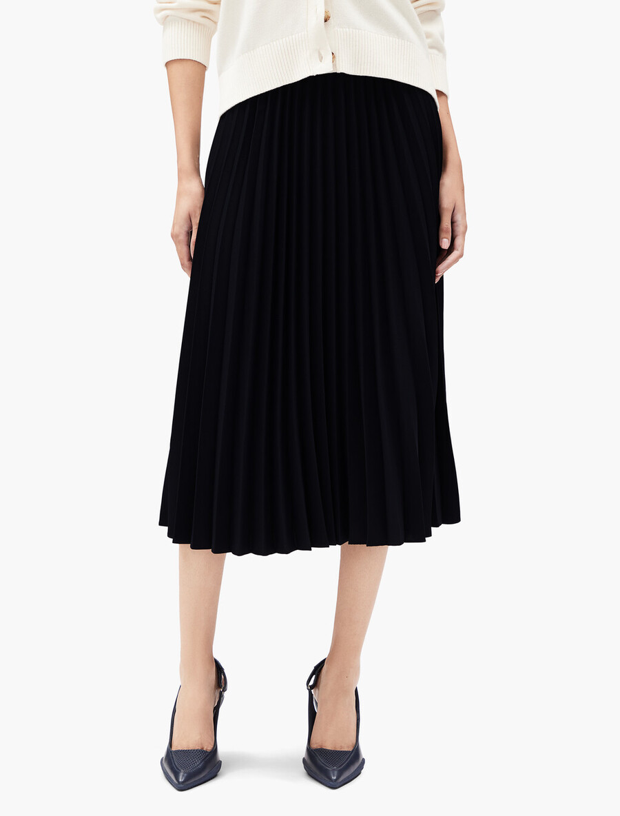 twill midi-faltenrock
