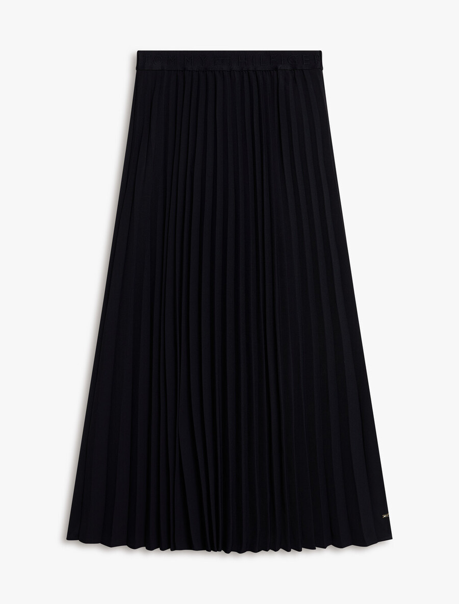 twill midi-faltenrock