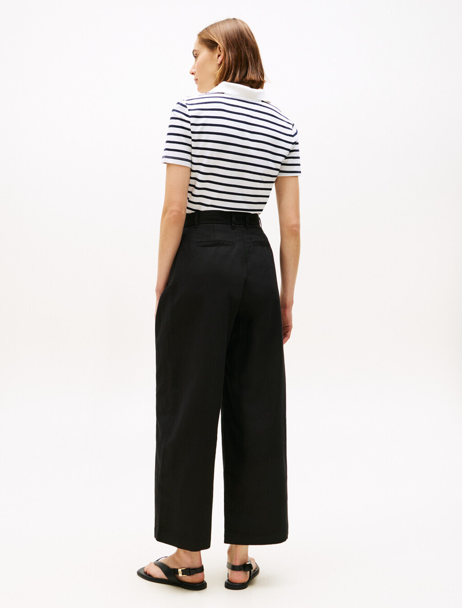 asia fit tencel leinen weite bein hose