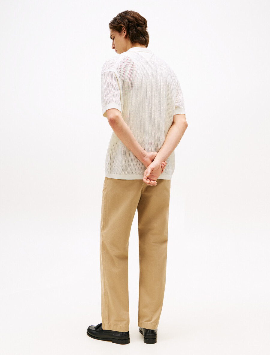 strukturiertes offenes strick-overshirt
