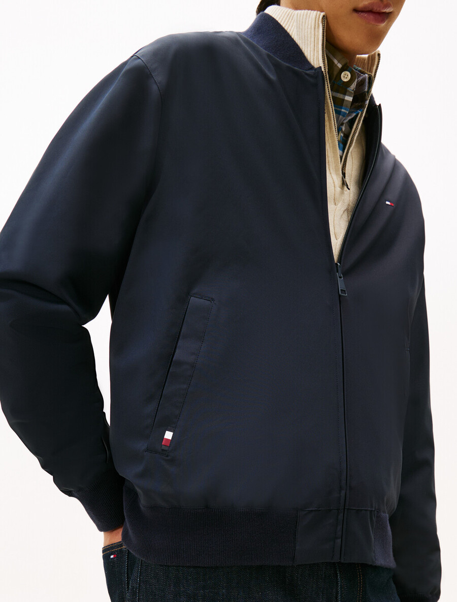 wende-bomberjacke aus materialmix
