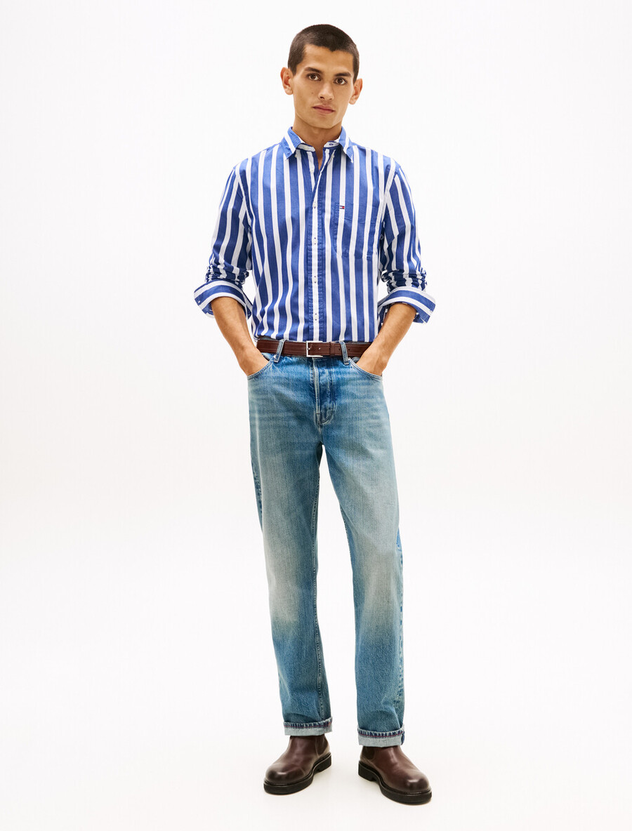 th flex regular fit streifenhemd