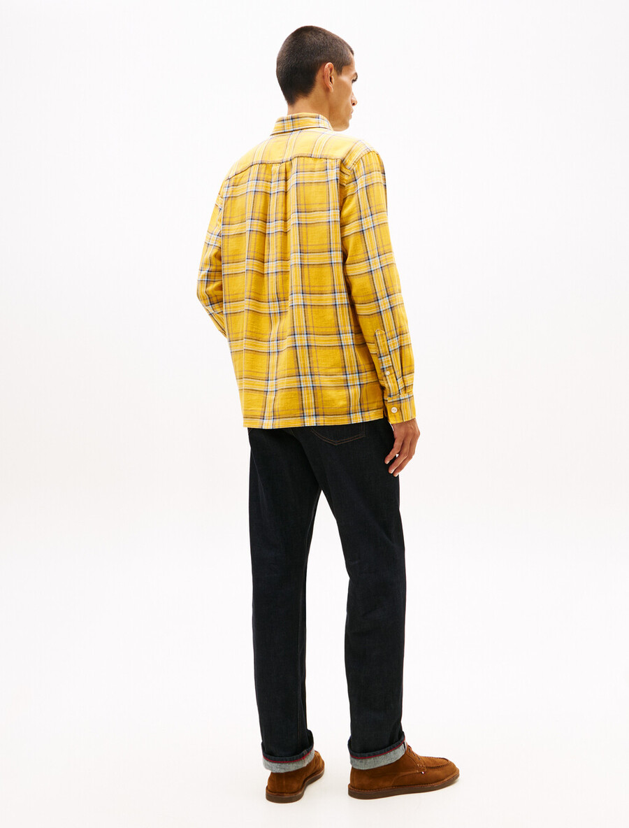 hemd mit lockerer passform und strukturiertem twill-karomuster