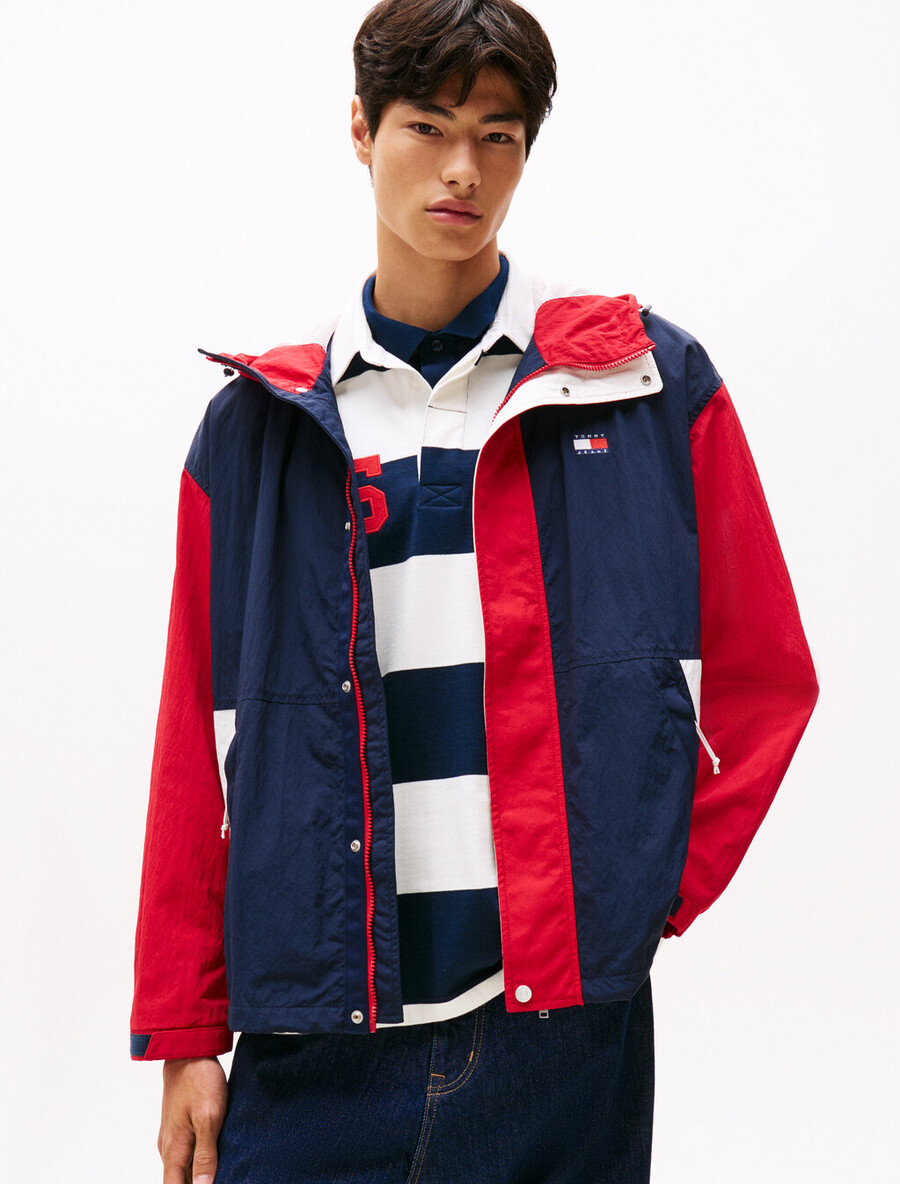 sportjacke mit farbblock-design