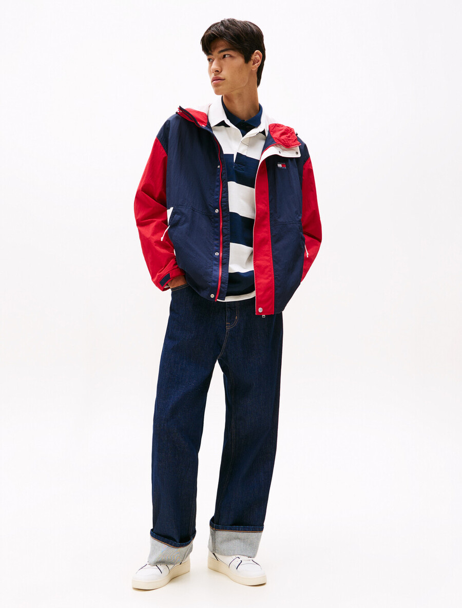 sportjacke mit farbblock-design