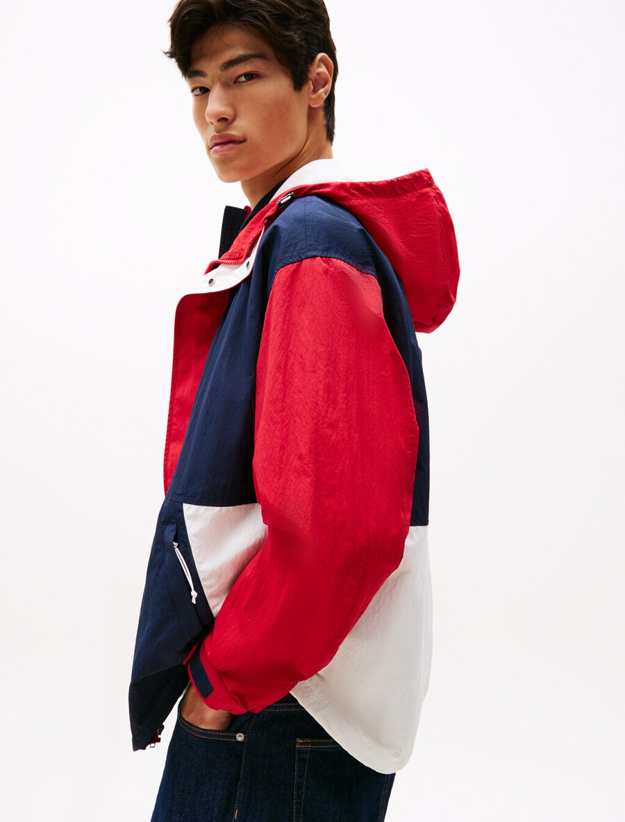 sportjacke mit farbblock-design