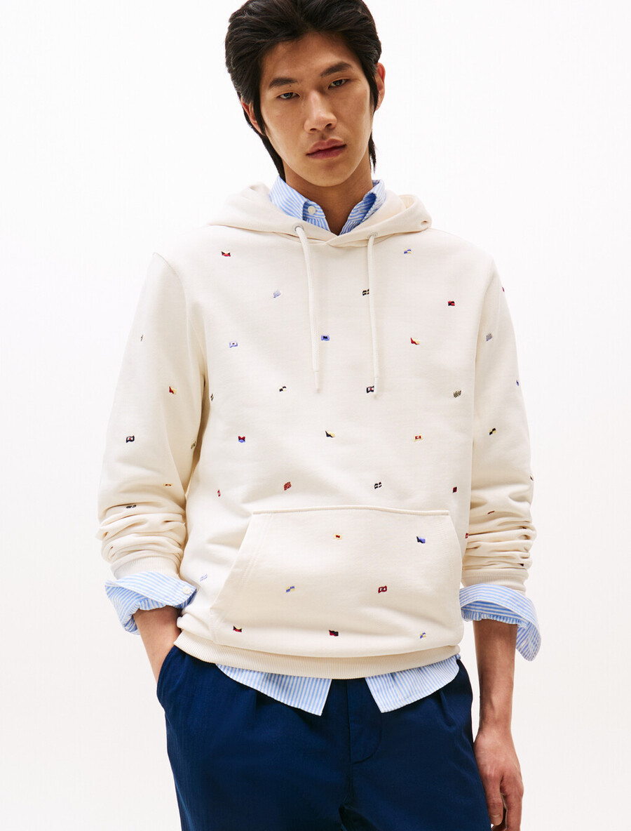 hoodie mit flaggenmuster