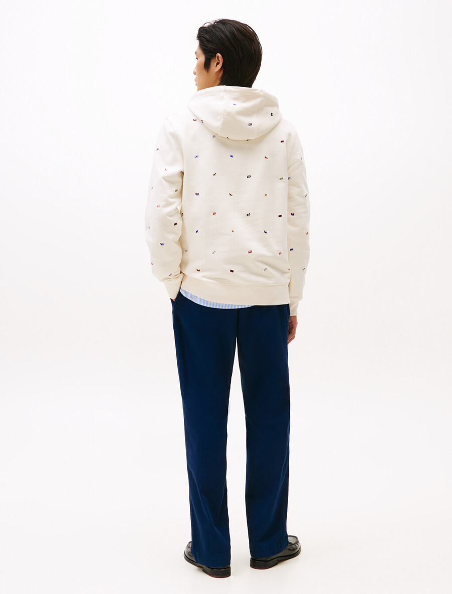 hoodie mit flaggenmuster