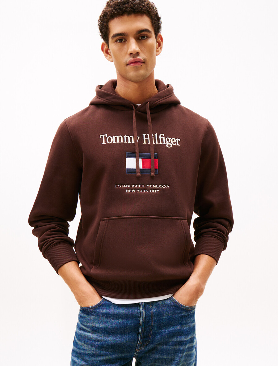 logo-stickerei flex-fleece-kapuzenpullover