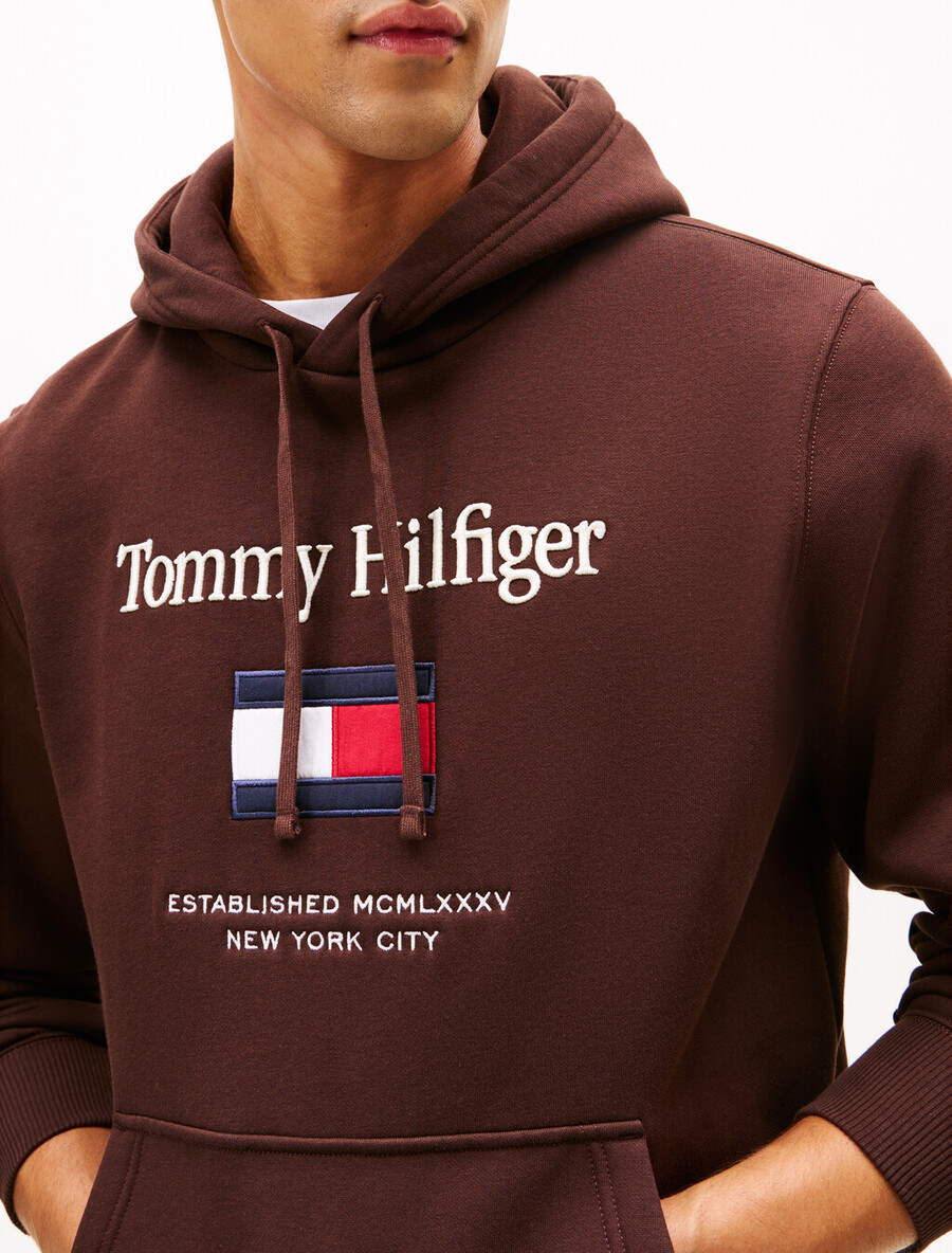 logo-stickerei flex-fleece-kapuzenpullover
