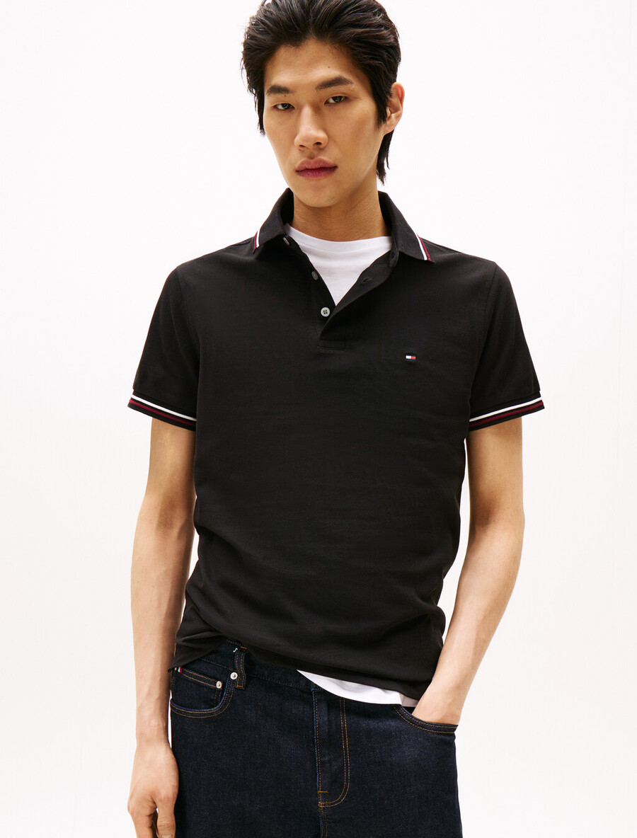 tipped slim polo