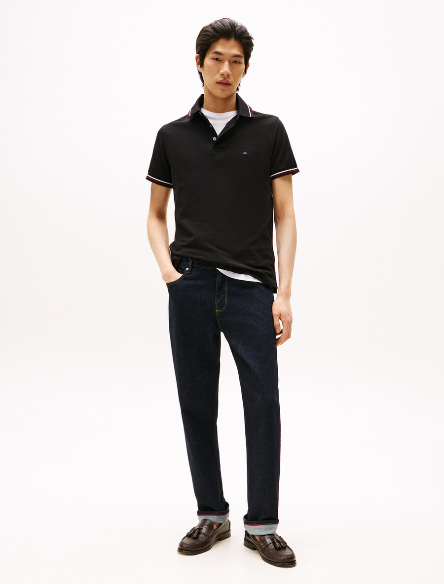 tipped slim polo