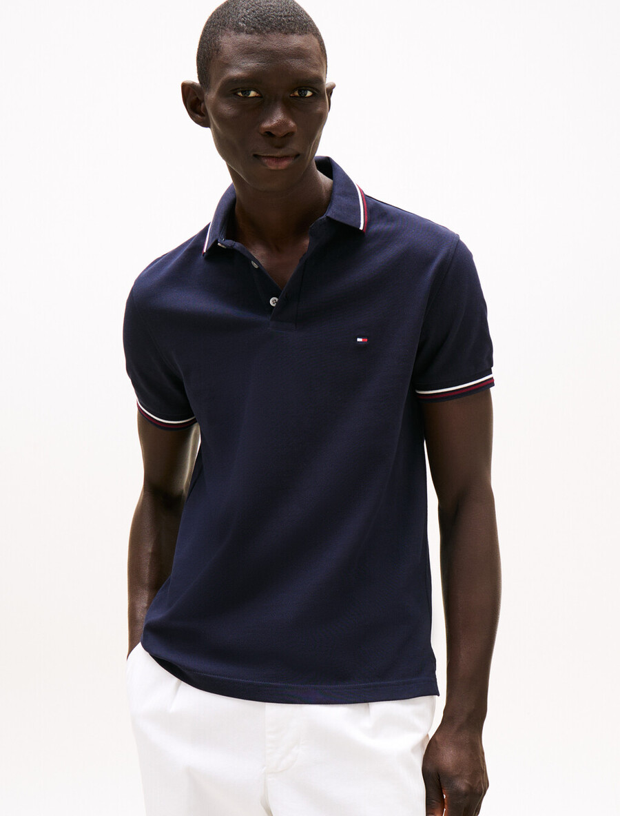 tipped slim polo