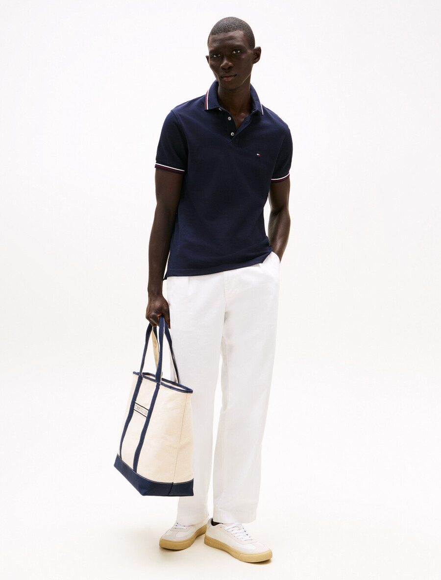 tipped slim polo