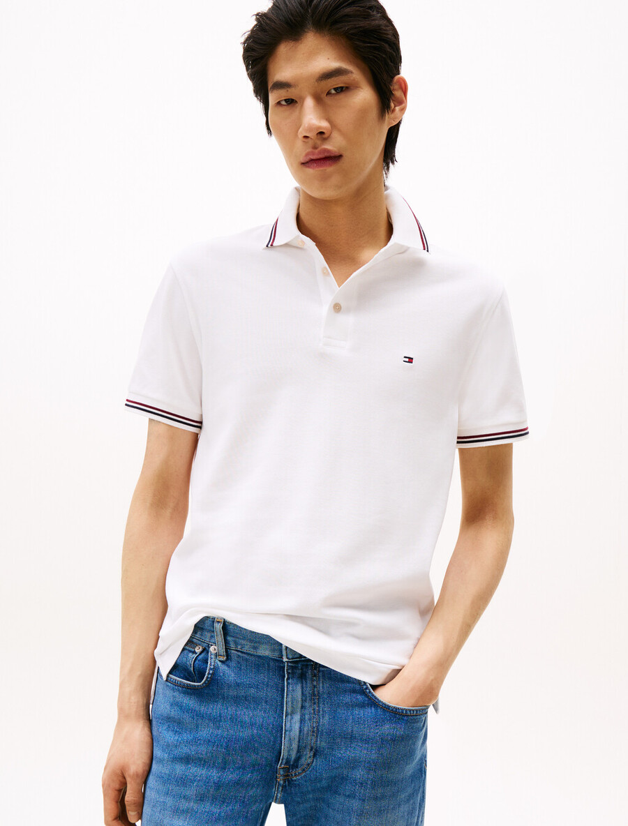 tipped slim polo