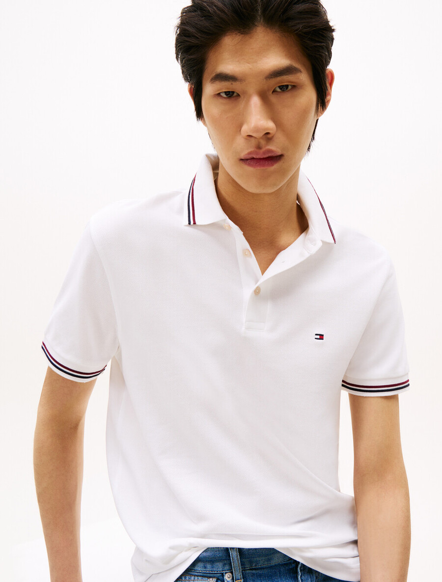 tipped slim polo