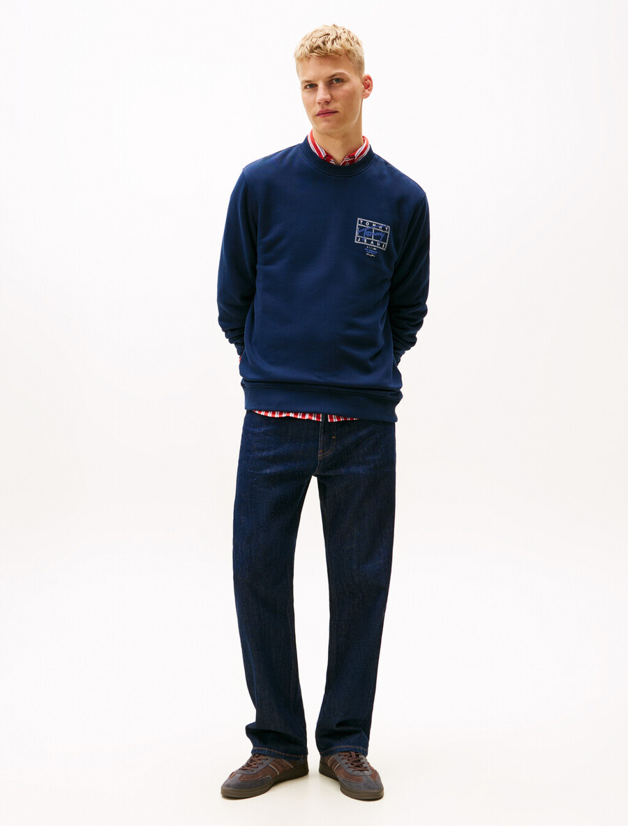 tommy sweatshirt mit flaggen-grafikprint