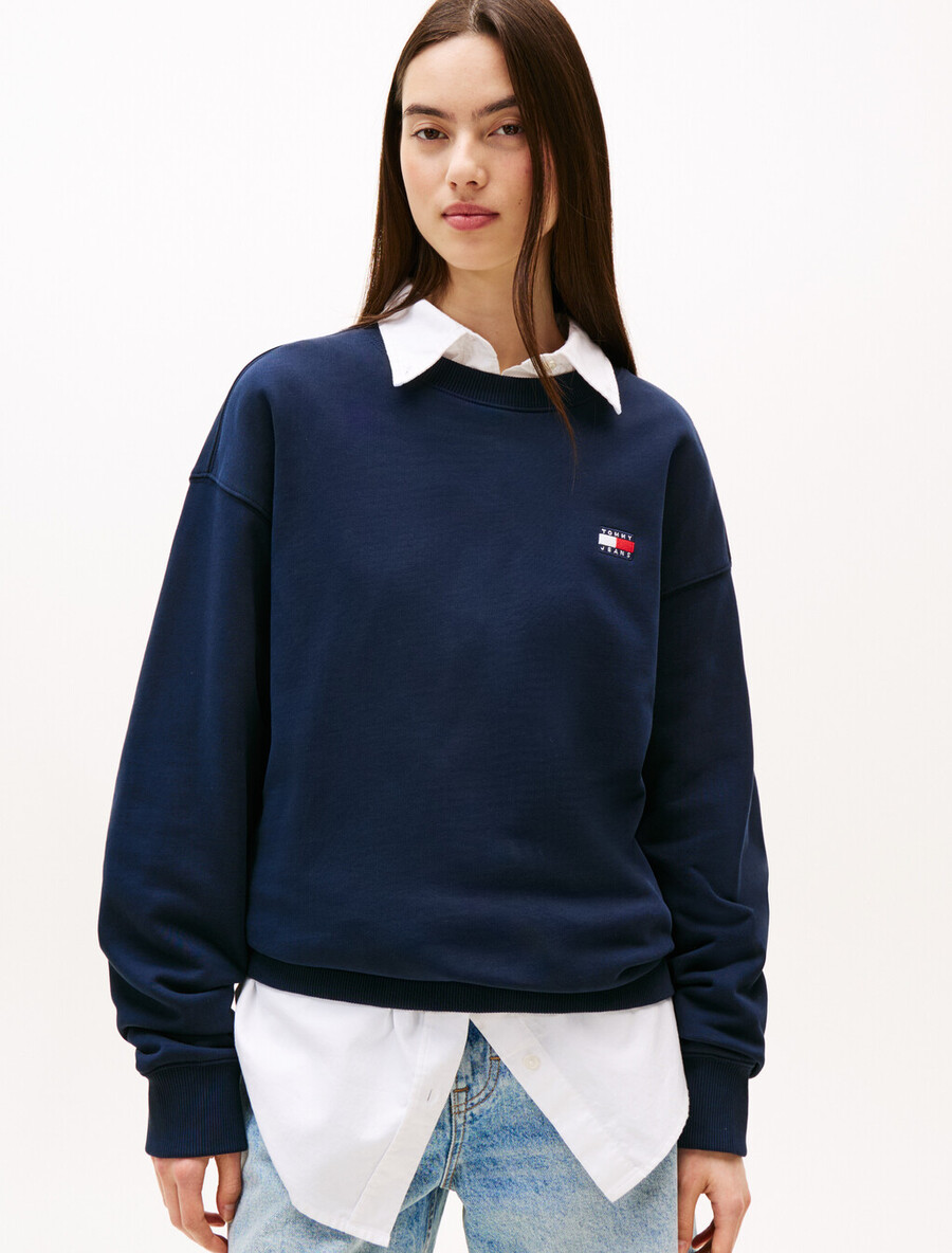 lässiges sweatshirt mit logo-aufdruck
