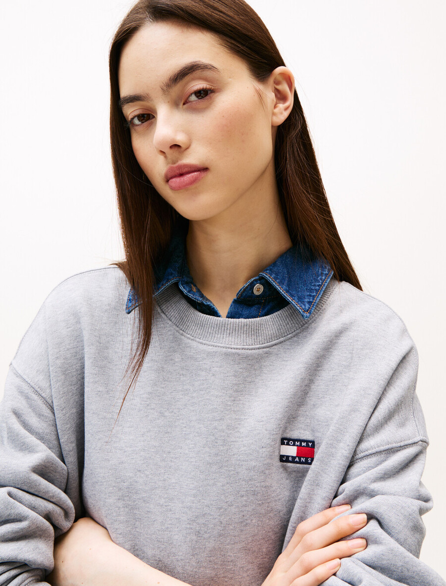 lässiges sweatshirt mit logo-aufdruck