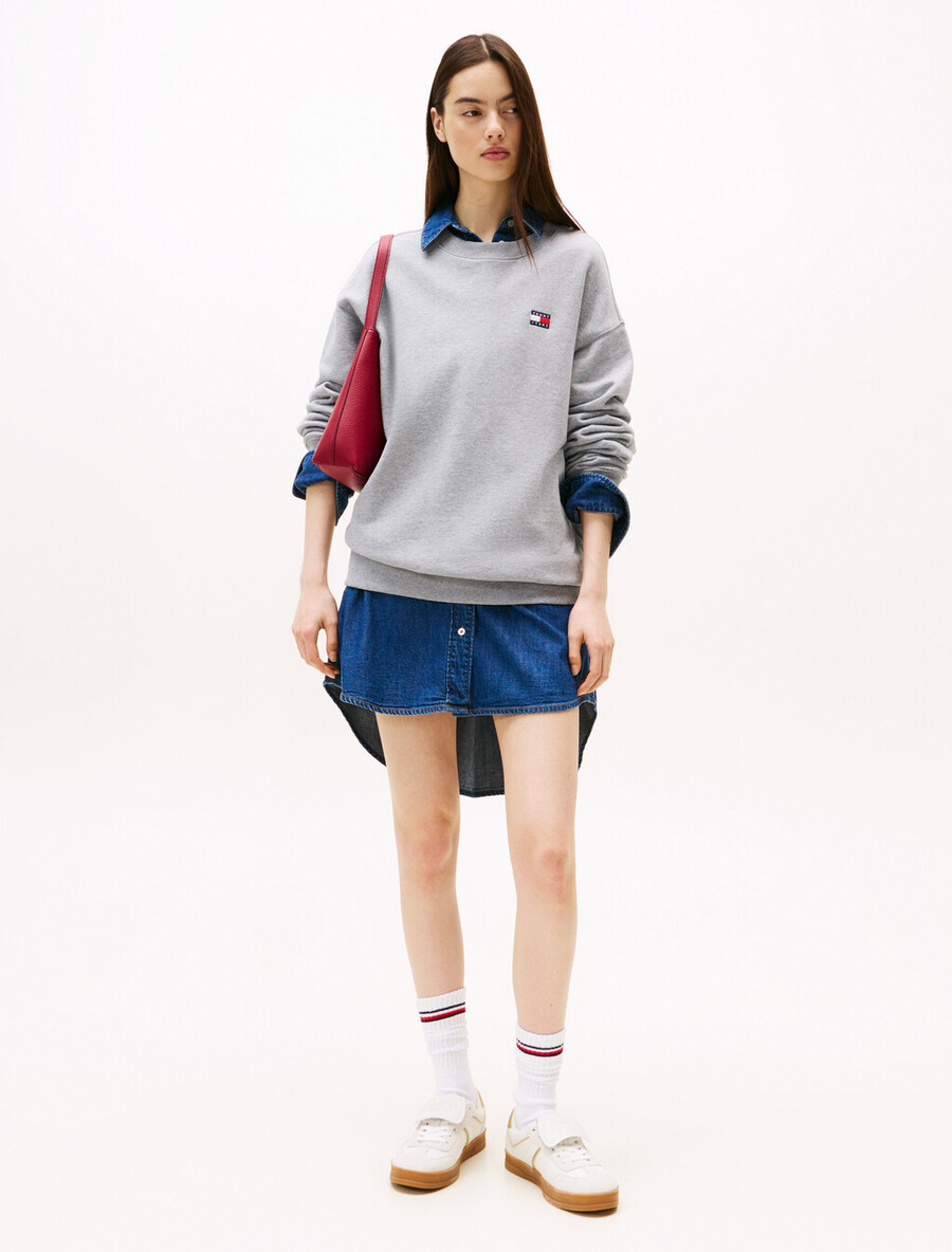 lässiges sweatshirt mit logo-aufdruck