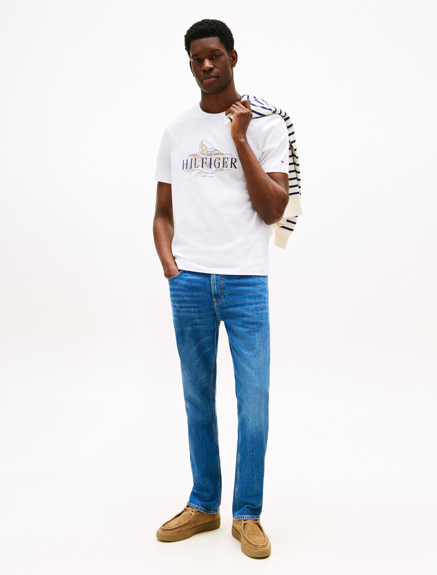 t-shirt mit tropischem blumenmuster