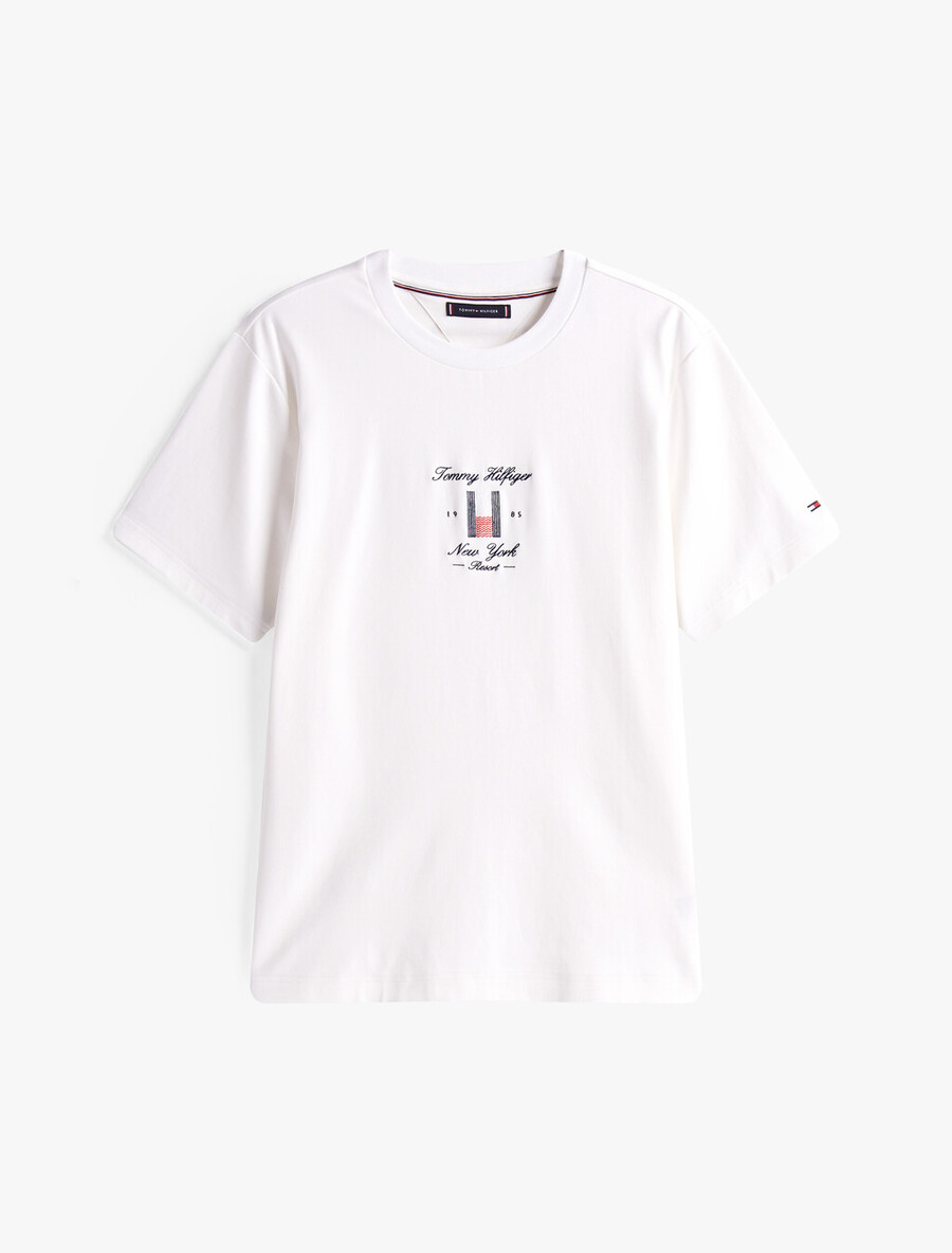 t-shirt mit saisonalem flaggenlogo