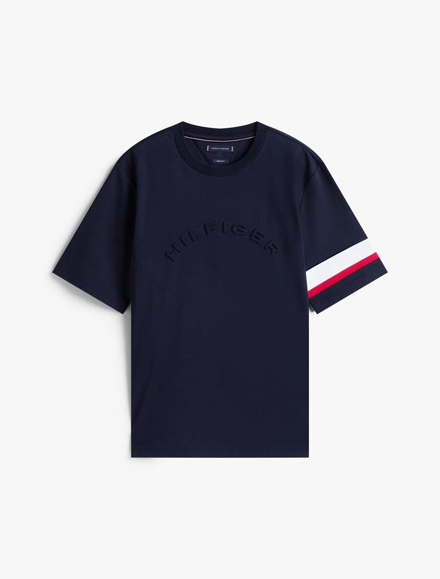 t-shirt aus interlock-strick mit farblich abgesetzten Ärmeln