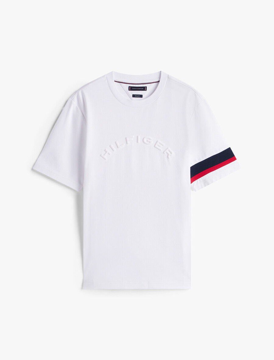 t-shirt aus interlock-strick mit farblich abgesetzten Ärmeln
