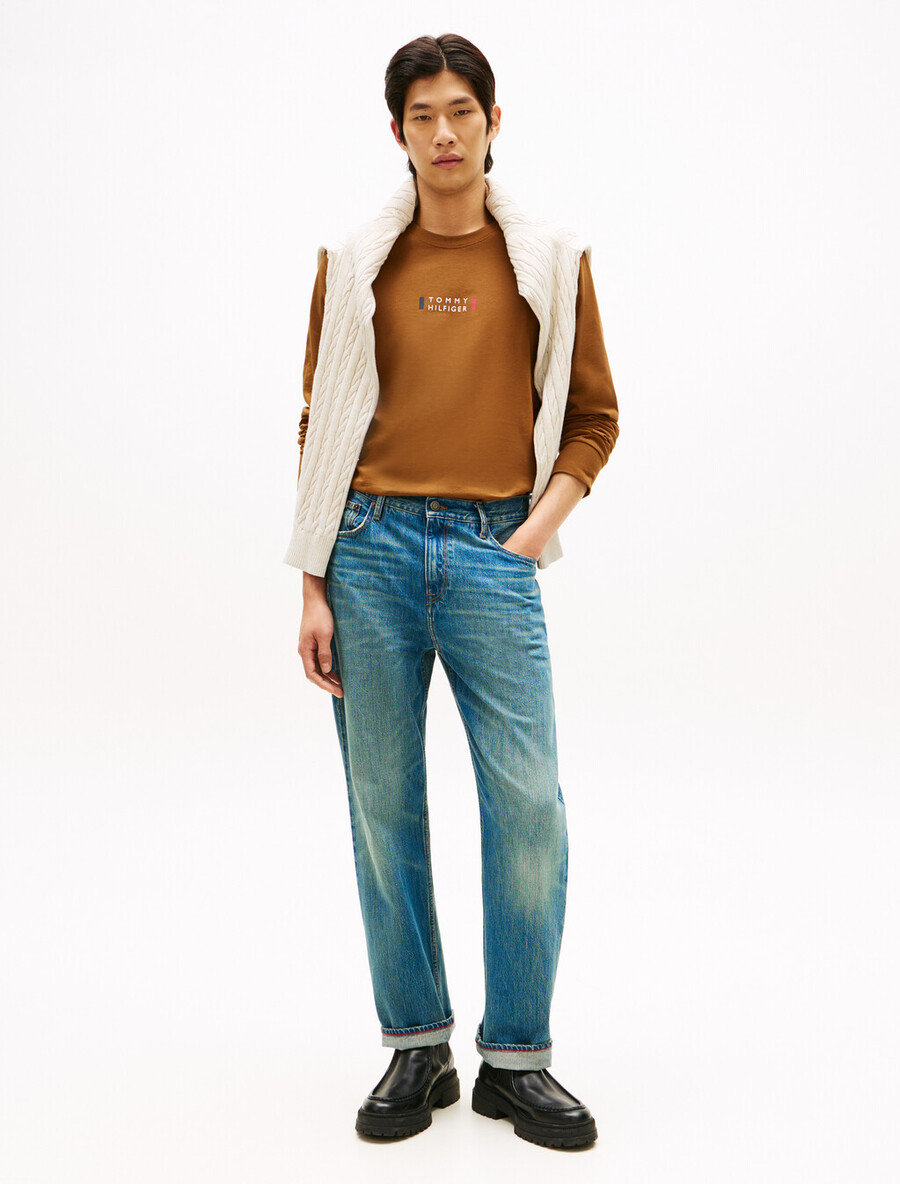 langarm-t-shirt mit logo