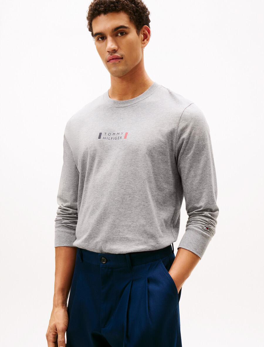 langarm-t-shirt mit logo
