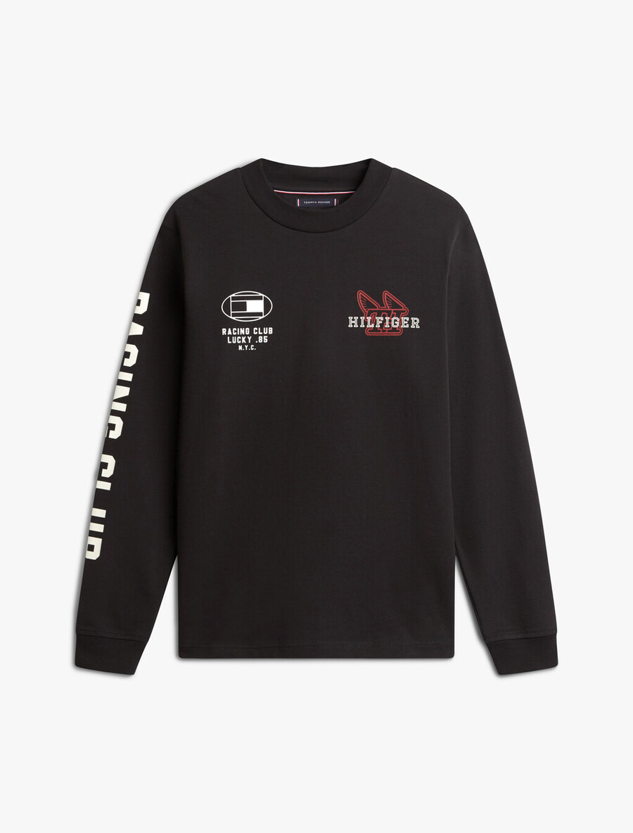 langarm-t-shirt mit grafikprint