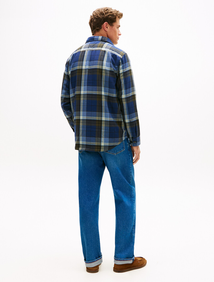 twill relaxed fit wattiertes Überhemd