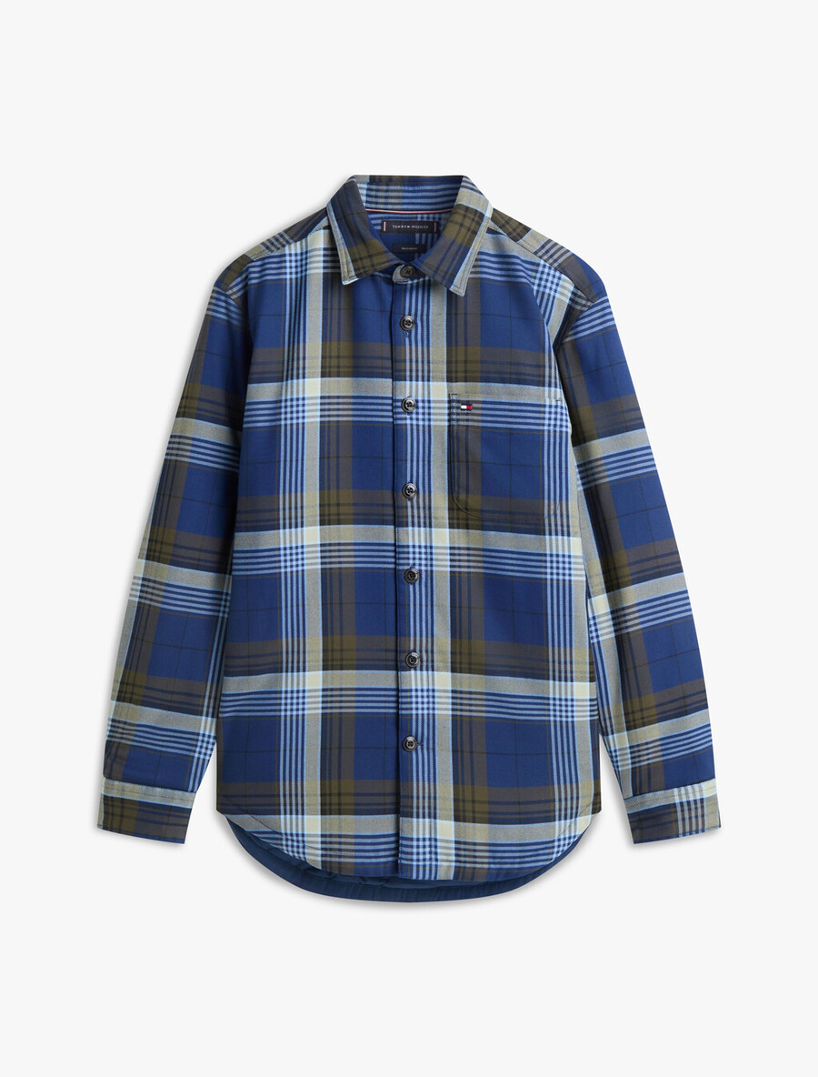 twill relaxed fit wattiertes Überhemd