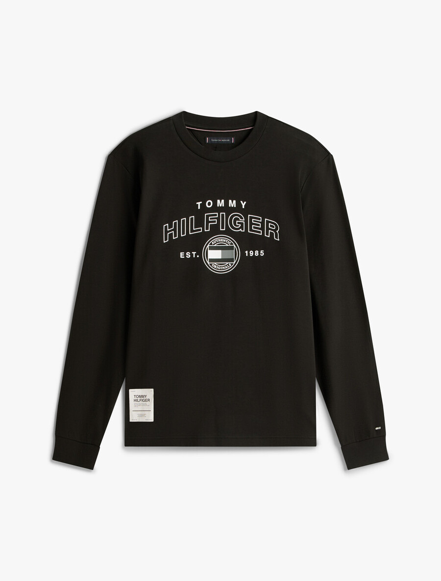langarm-t-shirt aus interlock-baumwolle