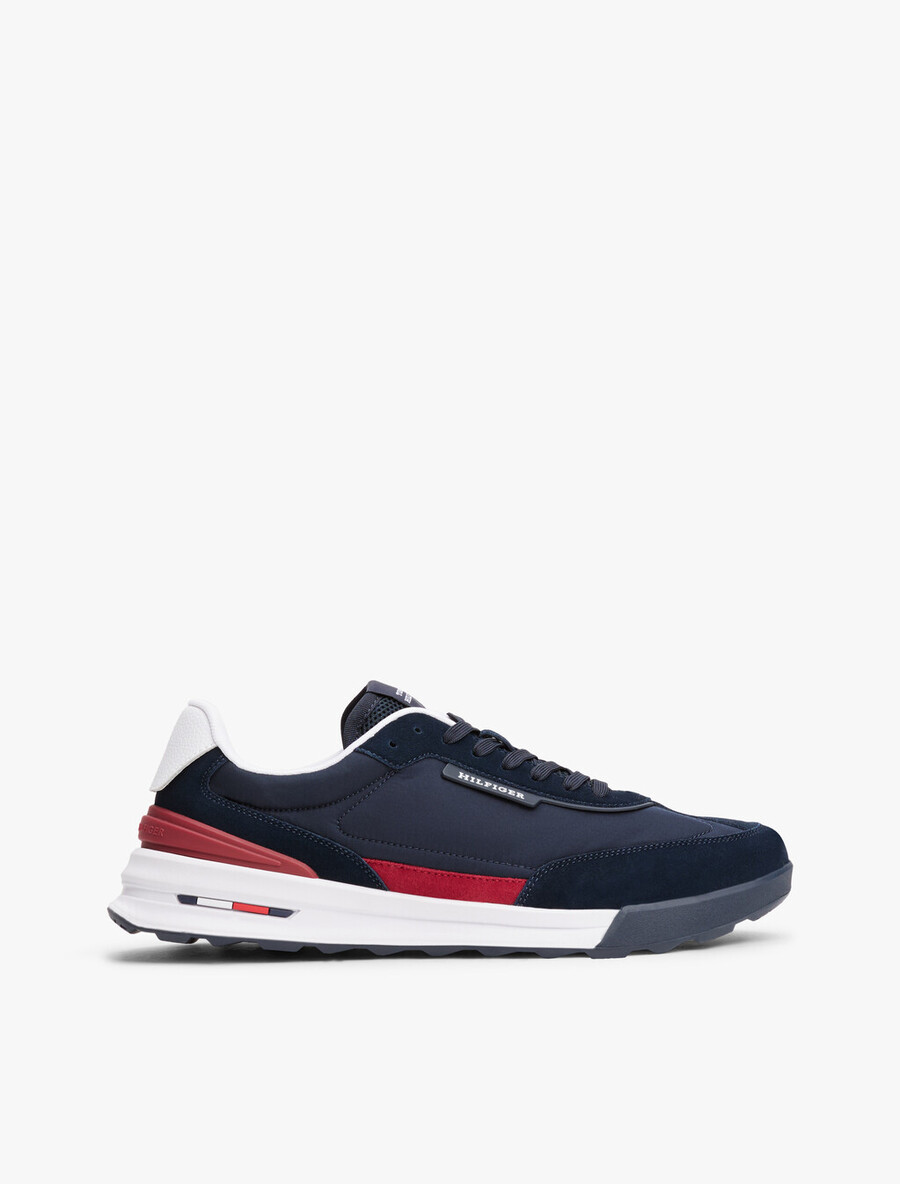 retro nylon mix runner sneaker